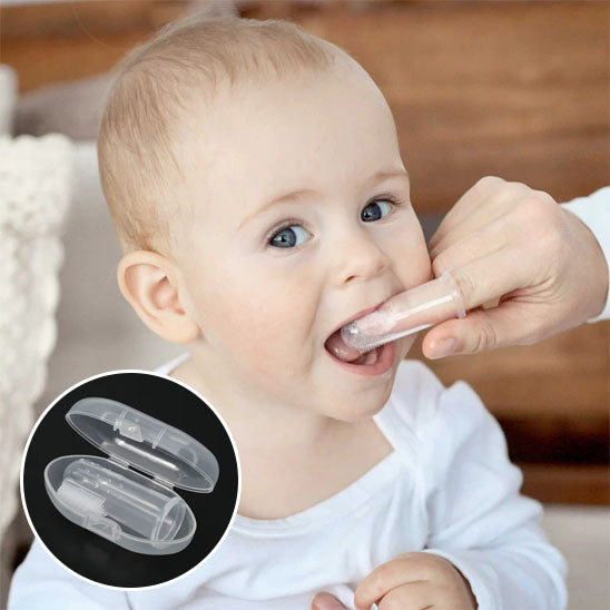 Brosse à dents en silicone souple pour bébé-BabyCuteToothBrush™