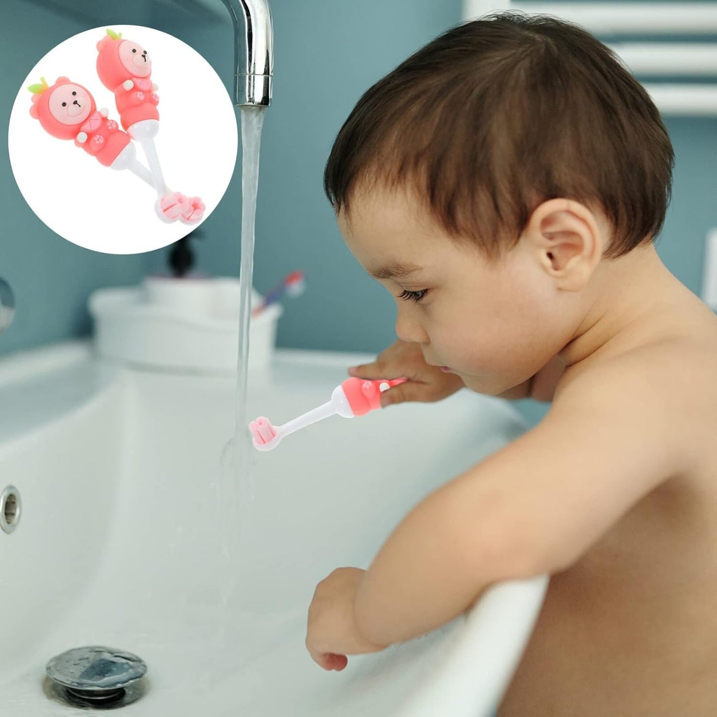 Brosse à Dents - CuteBabyToothbrush™ - Rose - Mon bon bebe